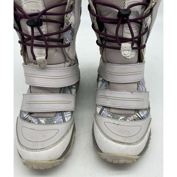 The North Face Girls Winter Snow Boots Size 4 Gray Toggle Waterproof Outdoors - Picture 4 of 16